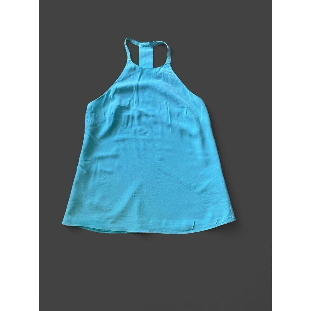 Annie Griffin Women’s Tank Top 100% Silk Polyester Lining XS Sky Blue Never Worn